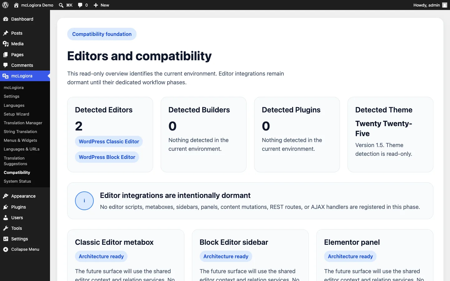mcLogiora compatibility overview
